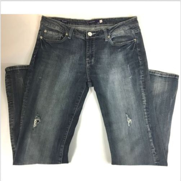 Vigoss Denim - Vigoss Jeans Size 11 Distressed Bootcut Blue Deni!